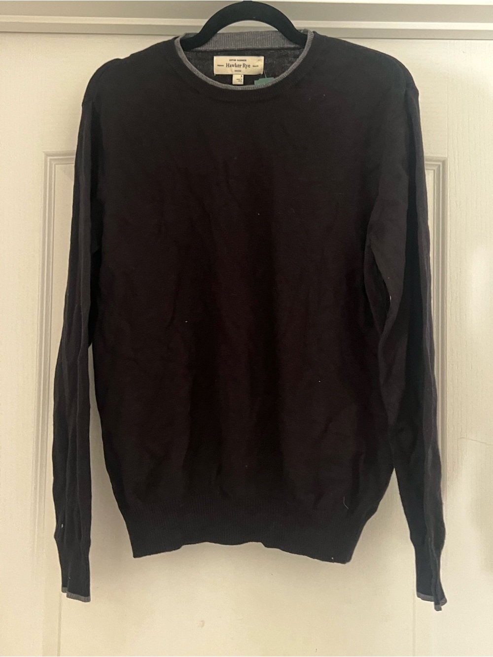 Hawker Rye 95/5 Cotton Cashmere Crewneck Sweater - S